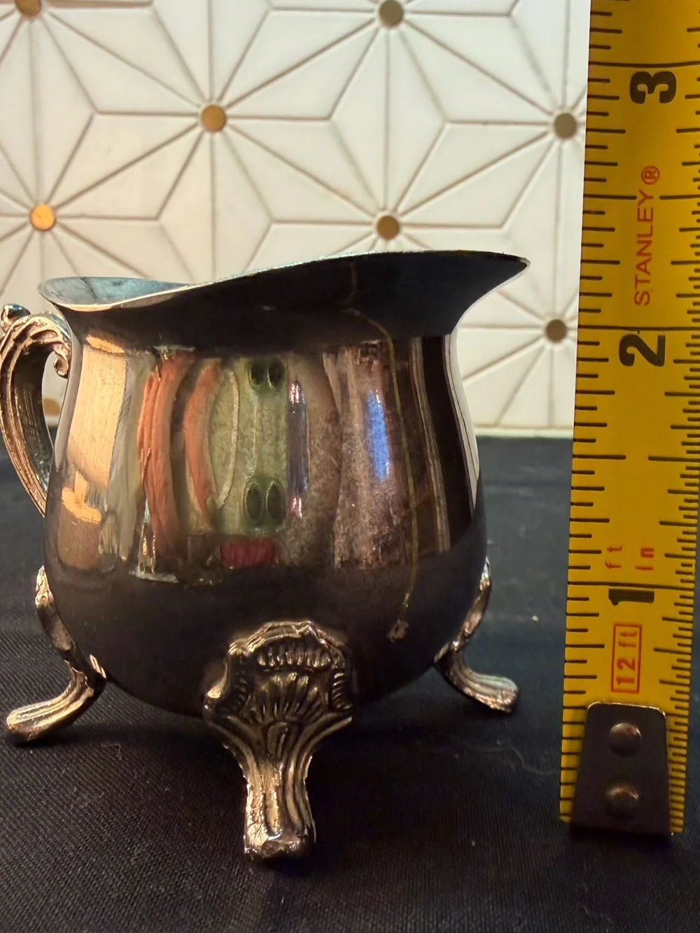 Vintage International Silver Co Silverplate Creamer Open Sugar Bowl Set Ornate